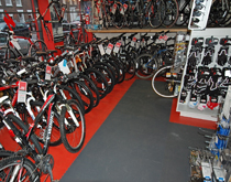 自行車專賣店地板，自行車展示店地面裝飾材料